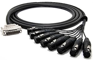 enoaudio Mogami 2932 8 Multicore Analog Kabel Breakout | Gold D-Sub 25 - Neutrik XLR female | HiFi, 0,5 m