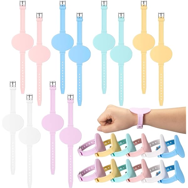 6 Sets Slap Silicone Reminder Bracelet & Badge Reel - Reusable Wrist Notepad For Nurses, Students, Work & Study - View #8