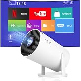 Akıllı Mini Projekt&ouml;r Mini Taşınabilir Projekt&ouml;r, K&uuml;&ccedil;&uuml;k Video Projekt&ouml;r&uuml; 4K 1080P, Android 11 ile, Mini Projekt&ouml;r WiFi 6 BT5.