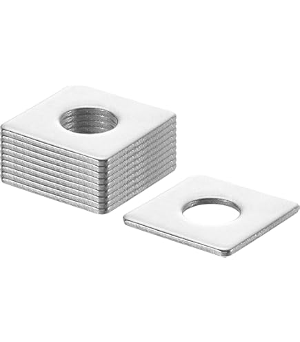 BOZONLI M6 Vierkante Schuine Schuine Ring, Roestvrij Staal Vierkante Vergrendelbare Schuine Ring