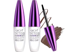 MRCUVARYAS 2PCS Peel Off Augenbrauen Gel - Peel Off Eyebrow Tint - Augenbrauen Tatt-oo Wasserfest - Augenbrauen Tint Dark Brown - Lang Anhaltender Transferproof Eyebrow Gel