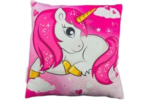 ILS I LOVE SHOPPING Cuscino Arredo 40x40 cm morbido con imbottitura 100% poliestere (UNICORNO)