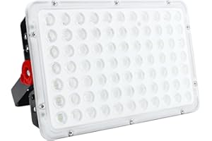 CREATESTAR Focos LED Exterior 200W, IP66 Impermeable Proyector LED Exterior, foco exterior de 20000LM Floodlight, foco blanco frío de 6500K, luz de inundación para almacén, jardín, garaje, patio