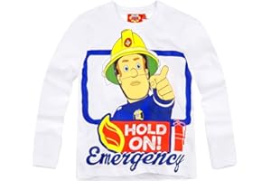 Sam il Pompiere - Fireman Sam - Ragazzi - Camicia a Maniche Lunghe Sam (Taglia 92 - 128), T-Shirt
