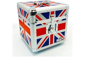 GORILLA DJ Gorilla 12" LP Vinyl Record Storage Box Flight Carry Case Holds 100pcs Union Jack