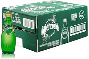ENOTECA BOCCI Acqua PERRIER Pack | Minerale Naturale Frizzante | 20cl x 24 Bottiglie VETRO | Tappo a Vite