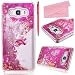 Produktbild Fließen Flüssig Galaxy J5 2016 Handyhülle Shiny's Love 3 in 1 3D Hart Plastik HülleFarbe Stern Hülle Kreativ Mode Tasche Flowing Liquid Water Schale Sparkle Magenta Sand Slim Telefon Kasten Bling Schutzhülle PC Handytasche Kristall Schale Abdeckung Bumper Schlank Hardcase Kristall Clear Handycover Glitzer Malerei Frame Etui für Samsung Galaxy J5 2016 & Reinigungstuch & Zubehör Stylus-Stift