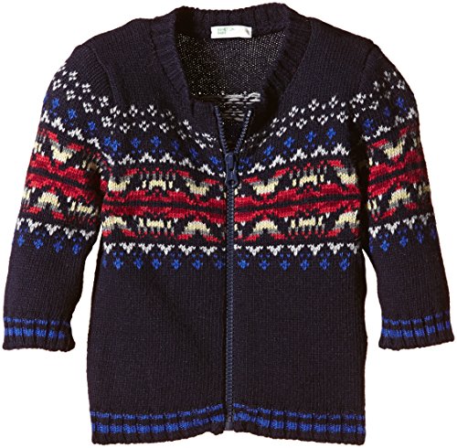 United Colors of Benetton Baby-Boys Fairsle Jumper, Blue (Navy), 6 to 9 months (Manufacturer Size: 68 cms)