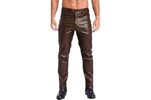 Yhong mäns läder latex leggings byxor wetlook läderbyxor män glans byxor underkläder gotiska steampunk klubbkläder