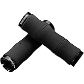 ROCKBROS Manopole Bici, Manopole MTB in Spugna EVA, Impugnatura per Manubrio Antiscivolo, Lock-On Design, Adatto per Biciclet