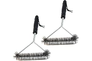 HUAYINGMEI Cepillo para Barbacoa, Cepillo para Limpiar Barbacoas, Cepillo para Limpiar Hornos, Limpia eficazmente Todo Tipo de Parrillas(Paquete de 2)