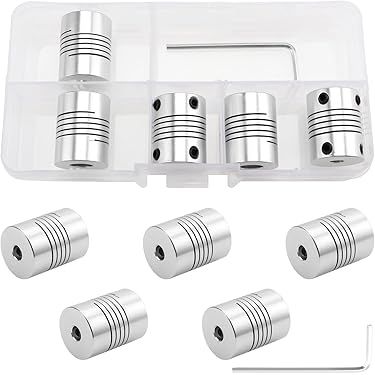 5 Accoppiatori Flessibili Per Albero 6,35mm A 8mm - Per Motori, Encoder E CNC - Foto 7