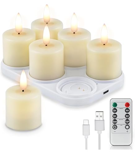 Candele LED Tremolanti - 12 Pezzi | Effetto Fiamma Realistico, Batteria Included, Diametro 5cm - Foto 3