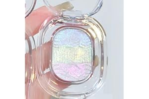 KARLOR Paleta rozświetlaczy 3 w 1, mini rozświetlacz do twarzy, brokat, fioletowy, różowy, złoty, delikatny połysk, perłowy połysk, kameleon, gradient, błyszczący brokat, do twarzy, ciała, oczu