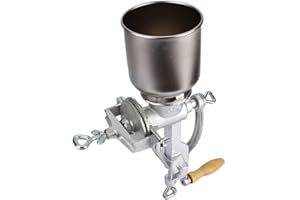 CIKONIELF Macinino a mano, macinino per cereali, granturco caffè, alimenti di grano manuale, avena in ferro, noce, manovella, robusto e facile da pulire, materiale in ghisa antiruggine, 43 x 28 x 16 (cm)3,5 kg