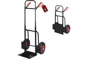 ‎DIVID DIVID® Klappbare Sackkarre max. 200Kg, Stahl, ergonomisch Transporter für Umzüge, Lager und Einkäufe (Schwarz)