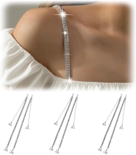 Bretelles De Soutien-gorge Décoratives Réglables Avec Strass - Transparent Et Double Cercle, Taille Unique