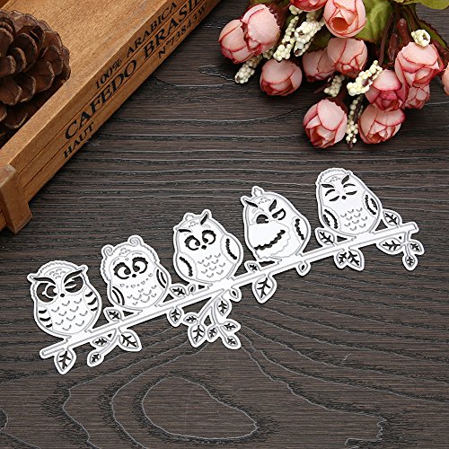 Amazingdeal365 Eulen Familie ! Metall Form Schablonen Schneiden DIY Dekor Sammelalbum Karten Buchzeichen Lesezeichen als Geschenk für Freunde Geburtstag Kinder,Kindergarten Hobby Schule Handarbeit Unterricht usw. Ein tolles Geschenk! - 4