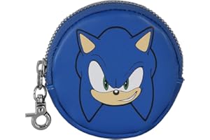 KARACTERMANIA Sonic The Hedgehog - SEGA -Sonic Face-Portamonete Cookie, Blu, 8.7 x 8.7 cm
