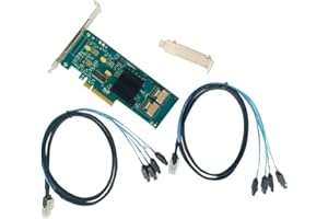 ROSERAIN LSI 9201-8i RAID Controller Card HBA FW P20 6G 9211-8i IT Mode ZFS FreeNAS unRAID SAS PCI E Expander Card + 2*SFF-8087 SATA
