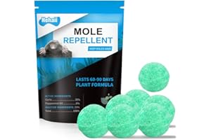 Nehaii Mole Repellent Balls, Effective Mole Deterrent for Gardens UK, Easy to Use Mole Repeller for Outdoors, Prevents Damage to Lawns & Gardens, Mole Repellent Safe for Pets 7pcs