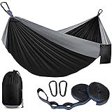 Supvox® Hammock for Camping Outdoor Activities with 2 Fixing Straps, Hammock Swing for Adults Kids, Portable Ultralight Nylon