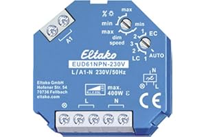 Eltako Universal-Dimmschalter 230V, Power MOSFET, ESL LED bis 400W, 1 Stück, EUD61NPN-230V, 400 W, Blau