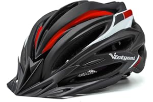 VICTGOAL Casco Bicicleta Adulto Unisexo para Ciclismo MTB Road Race Montaña Casco con Luz Trasera LED Visera Extraíble Hombres Mujeres Adultos Casco