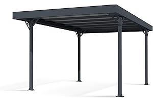 Palram Canopia Carport Palma 5000 mit Flachdach und Regenrinnen