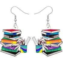 BAMAY Pendientes De Profesor Para Vuelta A La Escuela – Acrílico Con Motivos De Regla, Lápiz Y Globo, Hipoalergénicos, Regalo Para Mujeres Y Niñas