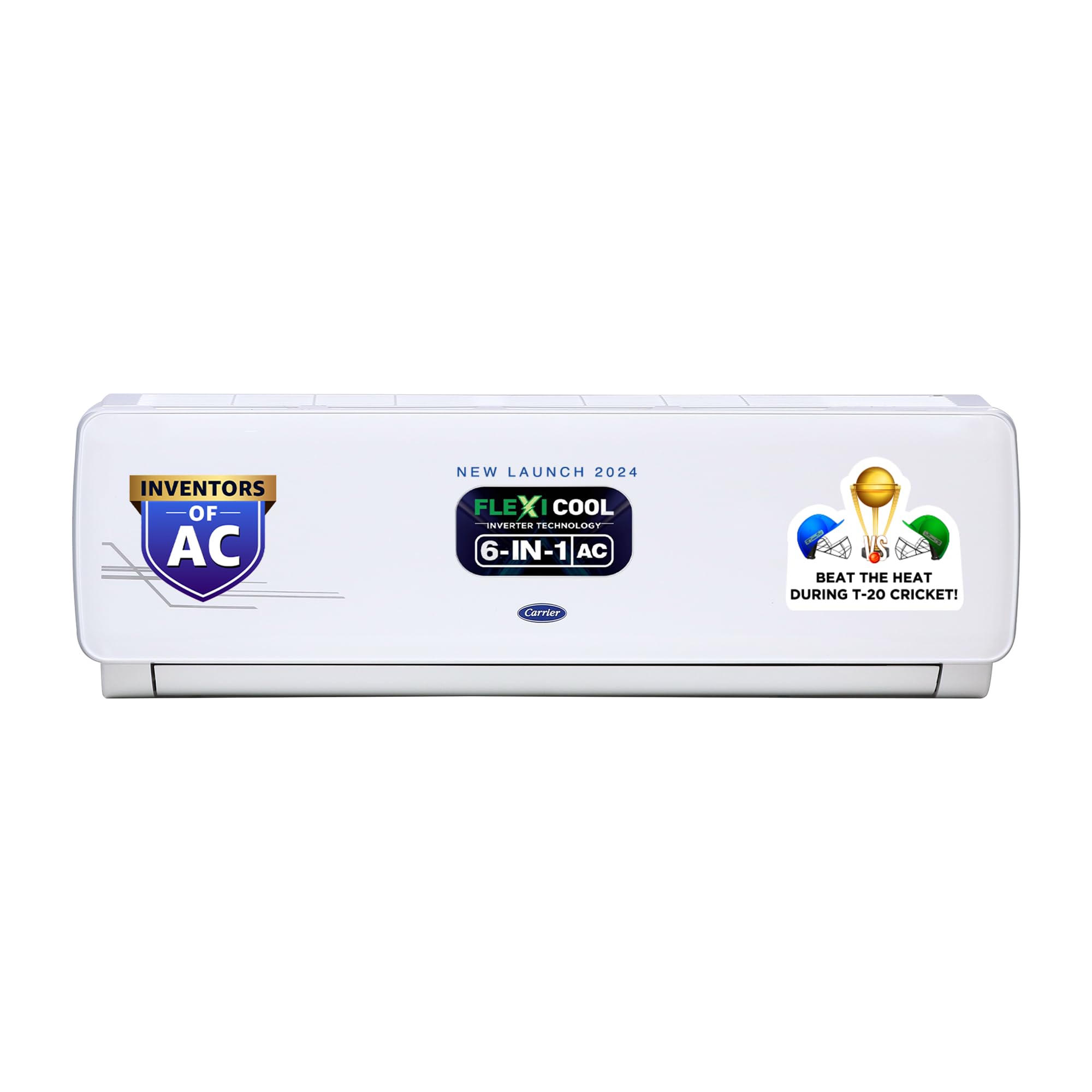Carrier 1.5 Ton 3 Star AI Flexicool Inverter Split AC (Copper, Convertible 6-in-1 Cooling,High Density Filter, Auto Cleanser,