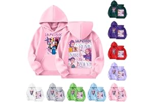 GENERISCH K-Kpop Hoodies Demon Hunters Anime Cartoon Graphic Print Oversized Hoodie for Girls, Long Sleeve Y2K Streetwear Casual Hoodie