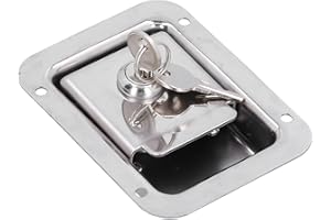 Deror 304 acier inoxydable RV porte loquet boîte à outils serrure encastré avec 2 clés pour RV remorque camions de pompiers