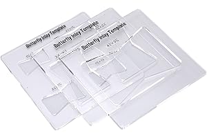 TISSTING Kit di Modelli per Intarsio a Farfalla da 3 Pezzi Modelli di Intarsio Decorativo per Papillon a Farfalla Modelli di Router in Acrilico Temprato per Riparazione E Rinforzo di Mobili in Legno