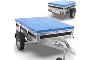 Tarpofix® Bâche Protection Plate 266 x 160 x 10 cm avec Corde de bâche - Bâche de remorque renforcée en PVC - Bache pour remorque Divers modèles de remorques de Voitures de 750kg & 1000kg