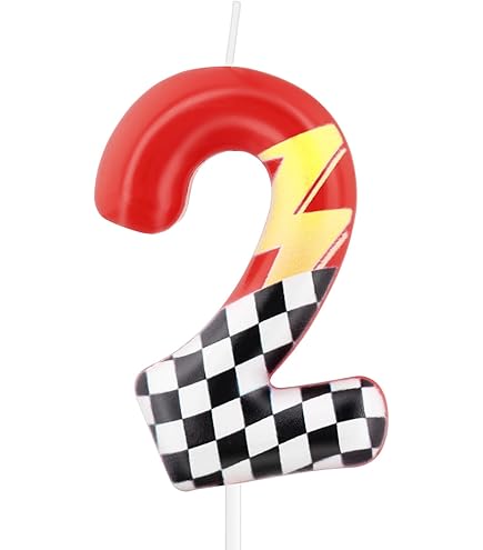 Topper Per Torta Auto Da Corsa 2 Anni – Decorazione Con Bandiera A Scacchi, Glitter Oro, Cartoncino, Double Face, Per Festa Compleanno - 3