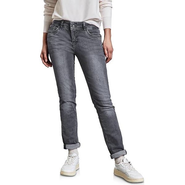 Wide Leg Jeans mit Gürtel für Damen in Blau