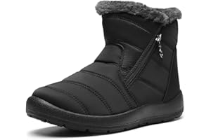 DREAM PAIRS Botte de Neige pour Femme Bottes de Hiver Chaussures Chaude