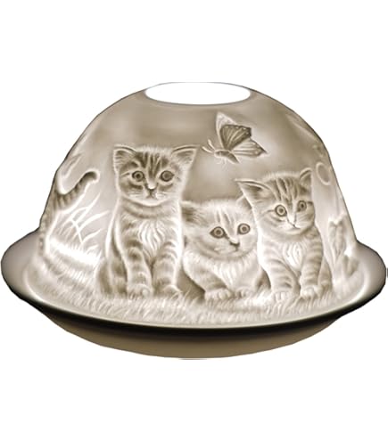 Something Different Handcrafted Wooden Curled Cat Tealight Holder With A Flower Shaped Tealight