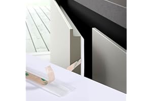 ZAYEJOD Tira de sellado autoadhesiva para puerta de armario, 5 m, tira antipolvo para puerta de armario, tira de sellado de relleno de huecos de puerta de armario, burlete de clima, transparente