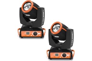 HOLDLAMP 7R 230W Beam Moving Head Luz, 8 Prismas Faro DMX512 Alto Brillo Potente Efecto de Rayo Patrón Moving Head para DiscoteClub Live Show Bar Boda Halloween Navidad (2 unidades)