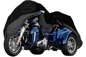SPORTULI Waterproof Trike Cover Replace for Harley-Davidson and Honda Trike, 420D Oxford Cloth Heavy Duty Trike Cover with Reflective Strips for Snow Rain Dust Hail Protection