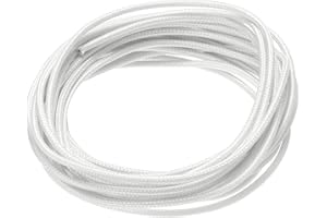 QUARKZMAN 5 metrów / 16,4 stopy 20AWG pleciony kabel silikonowy o wysokiej temperaturze -60 do 300 stopni Celsjusza Wytrzymały izolowany kabel elektryczny dla przemysłu, biały