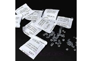 Yushu - 100 Packets Silica Gel Sachets, Multi-purpose Desiccant Pouches, Dry Pack, Ship Drier Desiccant Bag, Moisture Damp Absorber, for Food Wardrobe Cupboard