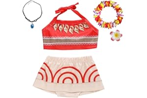 Lito Angels Traje de baño Tankini de 2 Pieza Princesa Vaiana para Bebe y Niñas Pequeñas