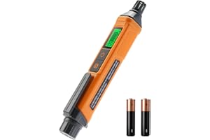 Detecteur de Gaz, Detecteur Gaz TopTes PT205 Alarme Sonore et Visuelle, Détecteur Fuite de Gaz + Valeur%Lie de Méthane, Butane et Gaz Combustible pour Maison, VR (2 Piles Incluses) - Orange