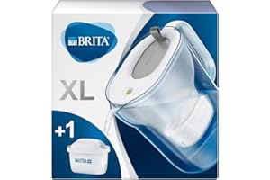 BRITA Style XL water filter jug for reduction of chlorine, limescale and impurities, 3.5L - Grey