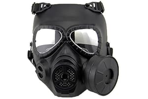 haoYk táctico Dummy Anti Niebla máscara de Gas M04 con Turbo Ventilador Airsoft paintbal protección Gear - Llavero Incluido