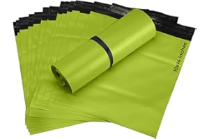 G4GOODS - 100 Green Plastic Postage and Mailing Bags 10" x 14''