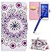 Produktbild Huawei P8 Lite 2017 Hülle,Bling Leder Hülle für Huawei Honor 8 Lite,MoreChioce 3D Brillianter Funkeln Book Cover Klappbar Stand Flip Case Etui,Schön Mandala Muster Kunstleder Handytasche Inner TPU Back Cover Protective Brieftasche Wallet Case Magnetische mit Kartenfach Standfunktion für Huawei P8 Lite 2017 / Honor 8 Lite + 1x Blau Stylus Stift